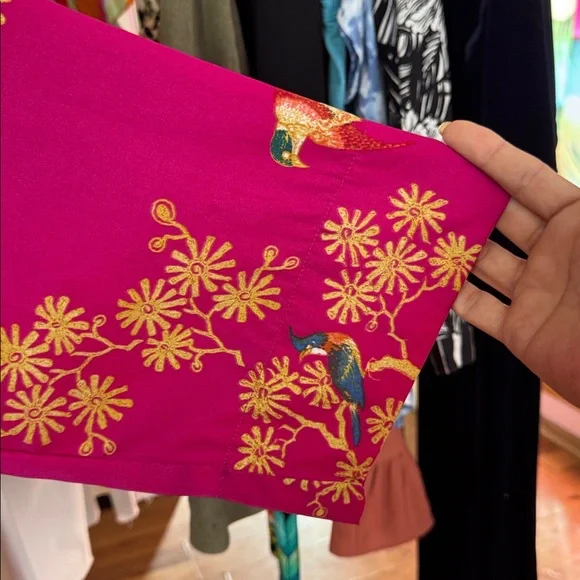 Natori Birds of Paradise Luxury Caftan Loungedress size XL - Picture 8 of 9